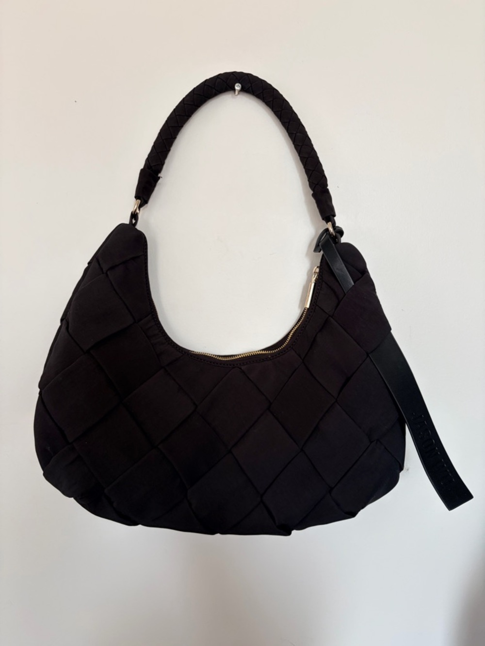 Jason Wu Black Woven Quilted Hobo Bag